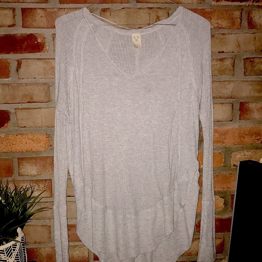 We The Free Free People Gray Thermal Tunic